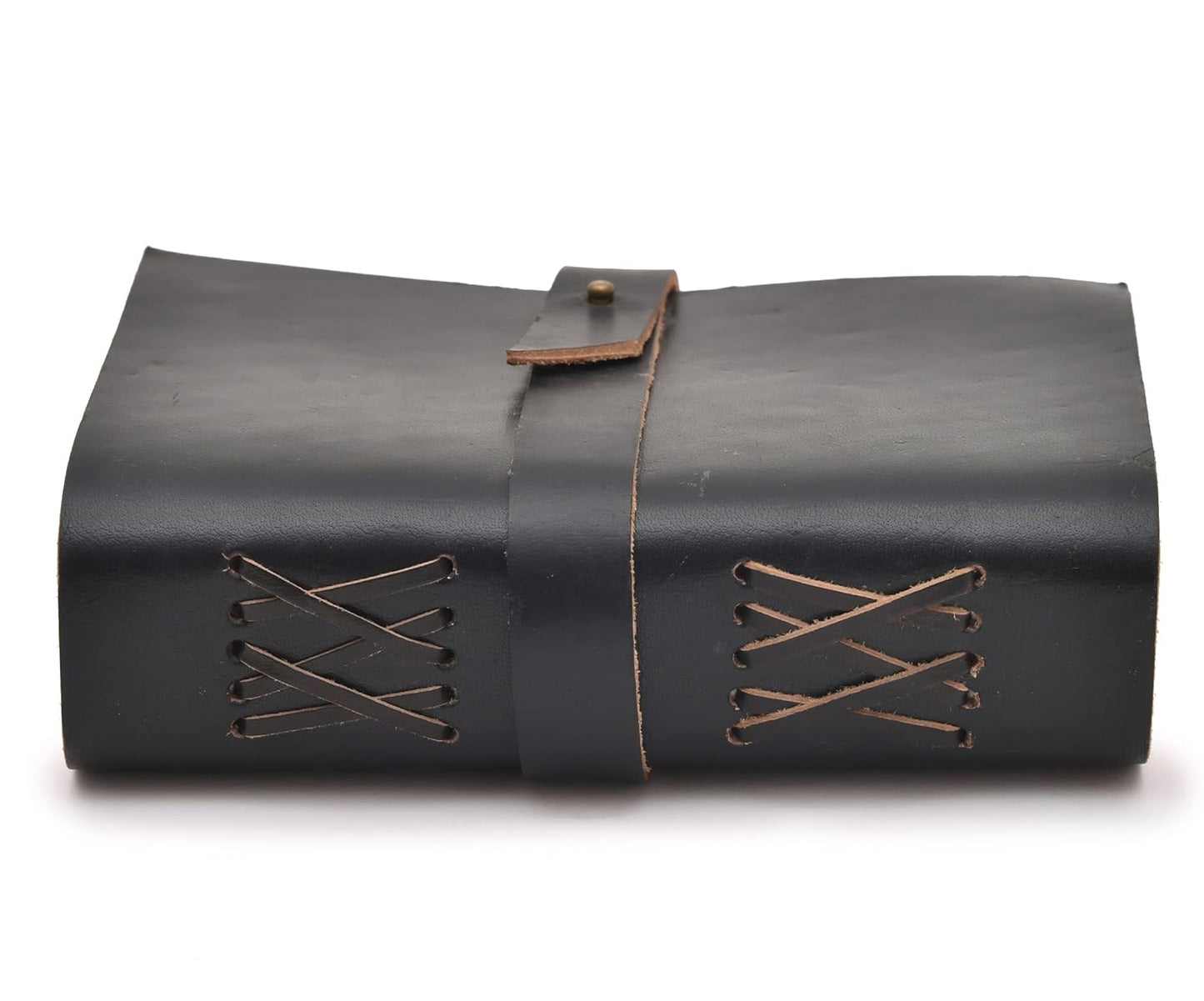 Decal Vintage Black Leather Journal Unruled