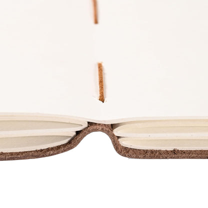 Crunch Brown Leather Journal Sketchbook Unruled