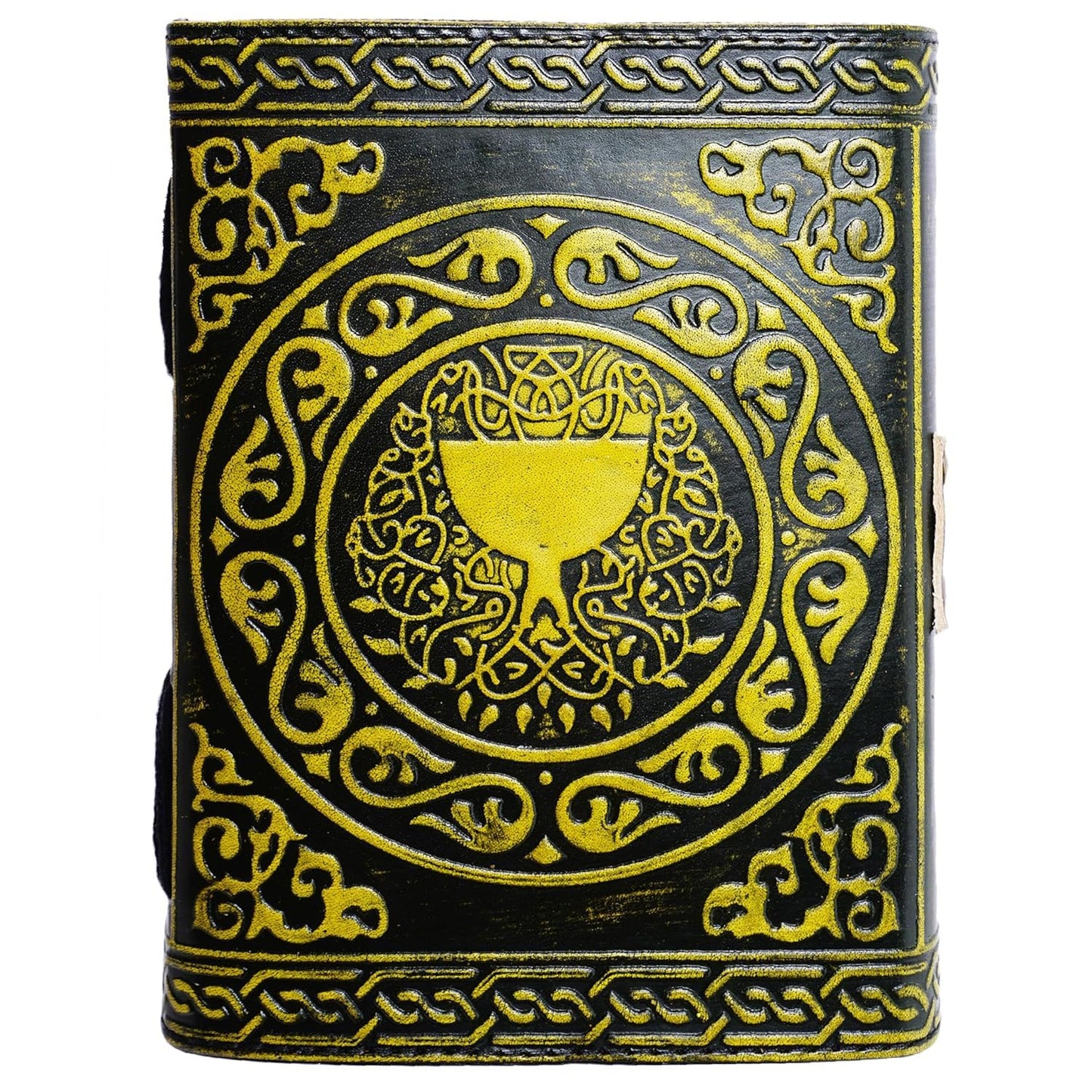 Star 7 Stone Leather Journal With Brass Lock