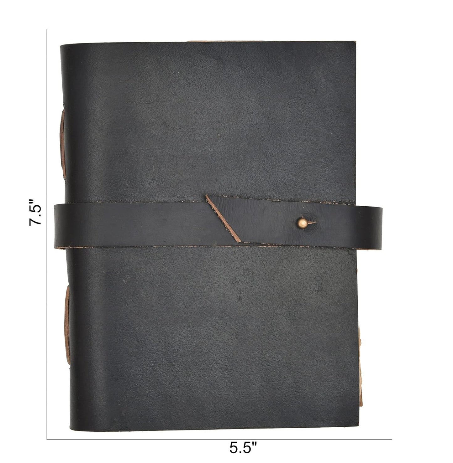 Decal Vintage Black Leather Journal Unruled