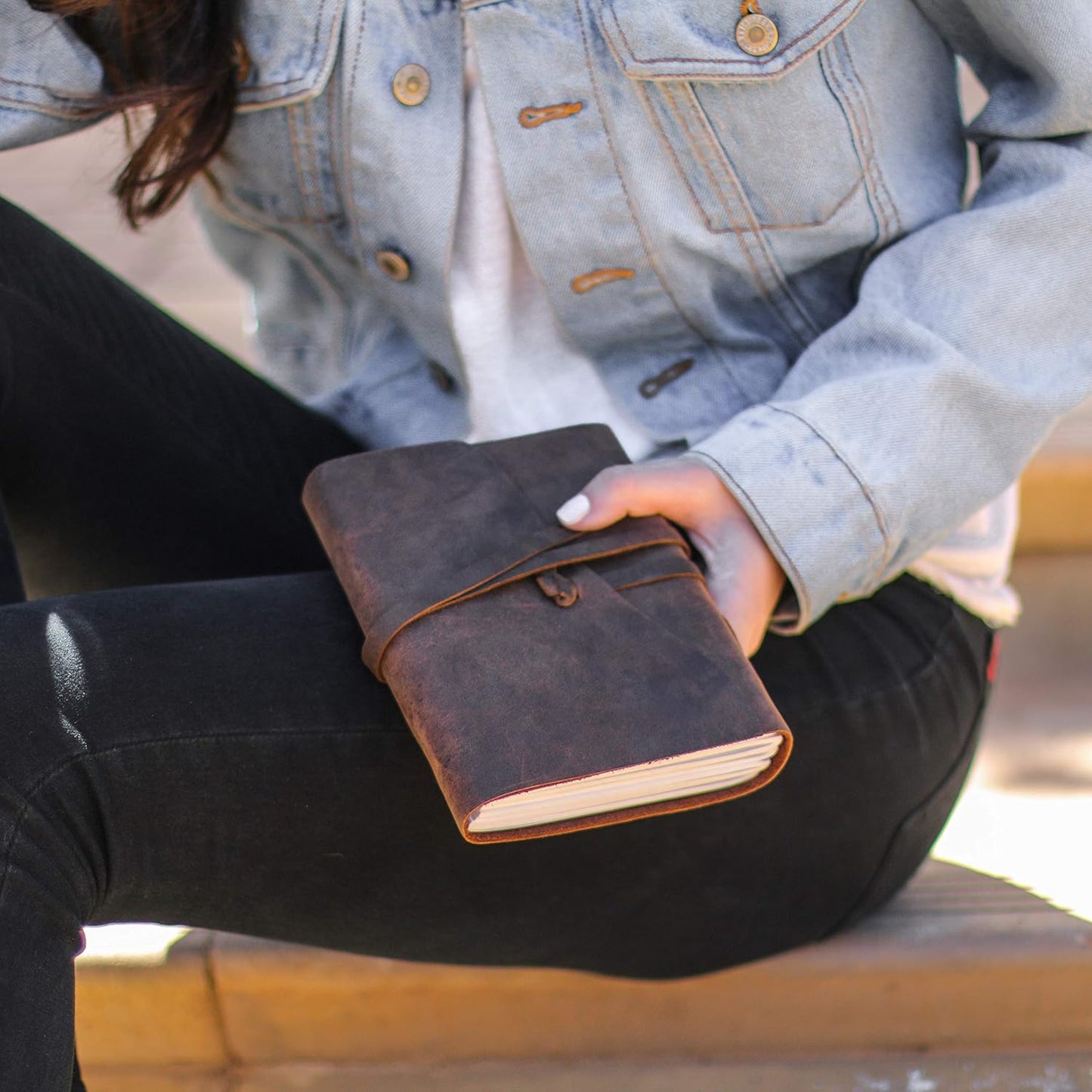 Antique Handmade Vintage Leather Journal