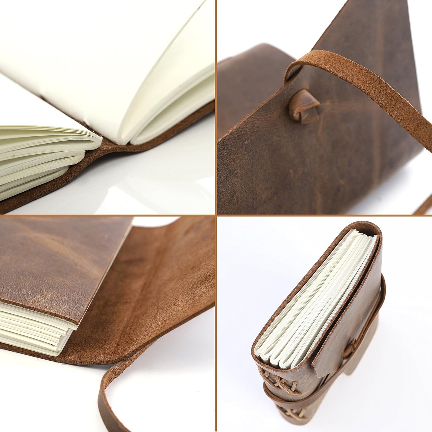 Antique Handmade Vintage Leather Journal