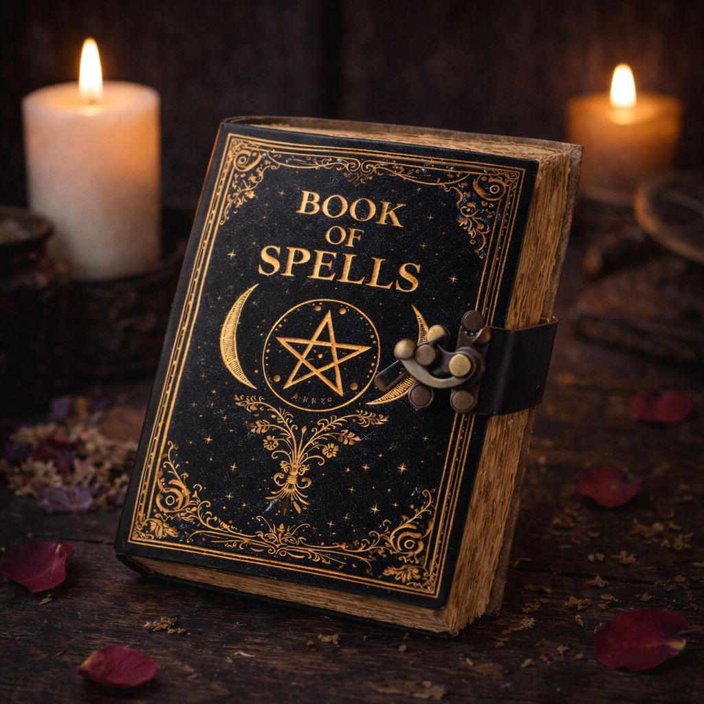 Midnight Arcana Leather Spellbook