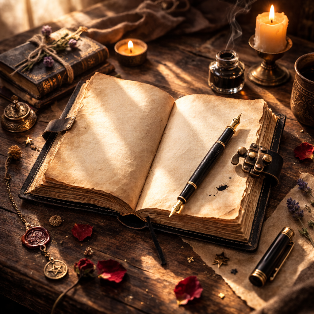 Midnight Arcana Leather Spellbook