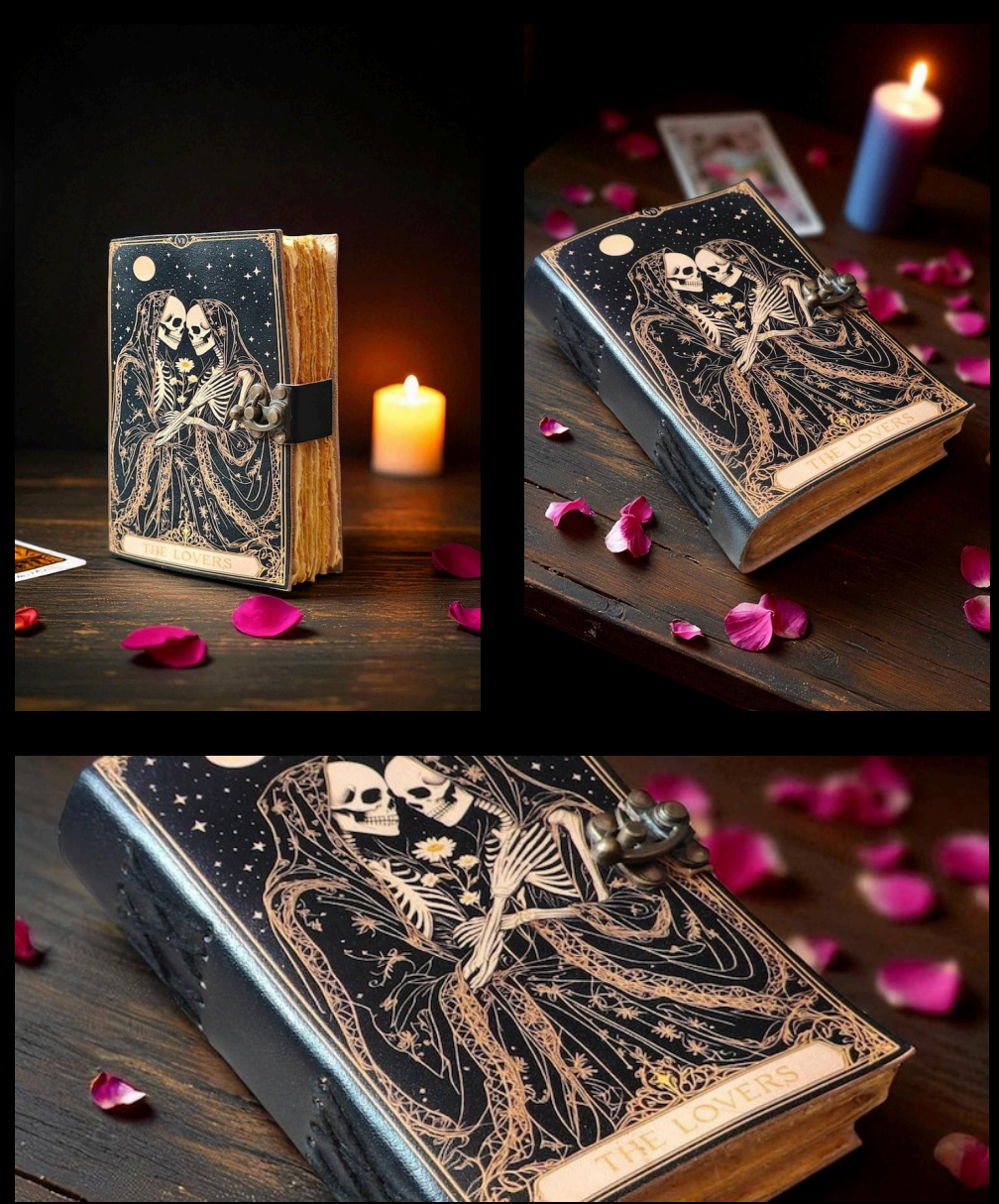 Book of Spells Leather Journal With Brass Lock