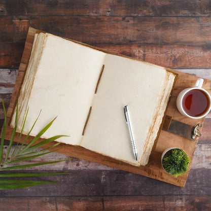 Handmade Vintage Key Decal Paper Leather Journal