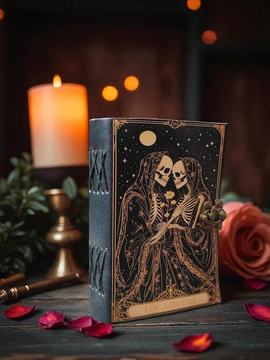 Book of Spells Leather Journal With Brass Lock