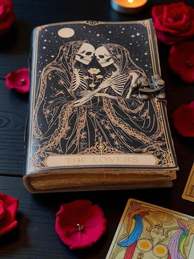 Book of Spells Leather Journal With Brass Lock