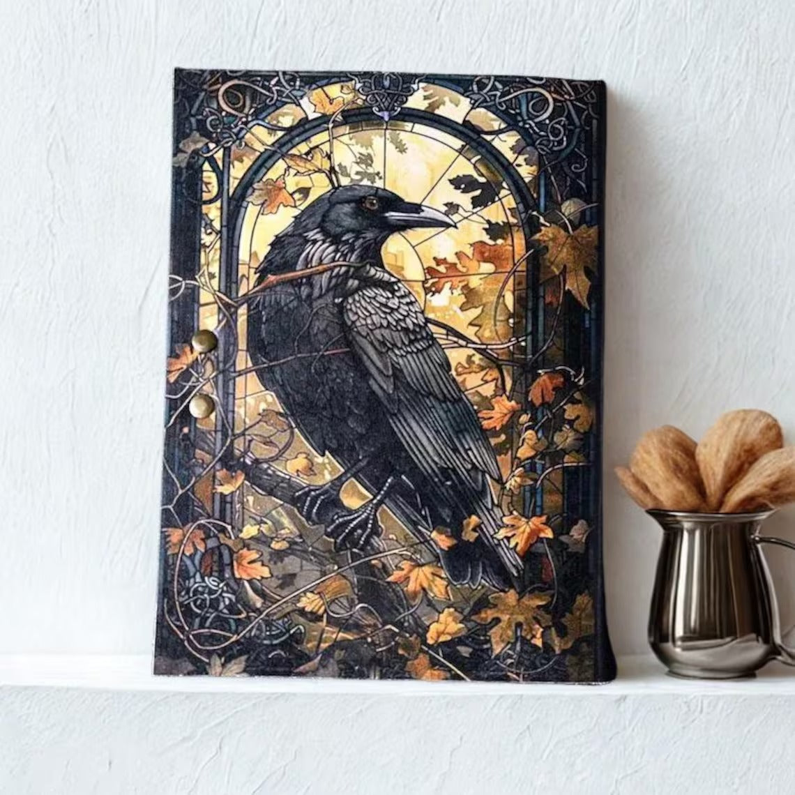 Midnight Raven Handcrafted Leather Journal with Brass Lock – A Perfect Gift for Writers
