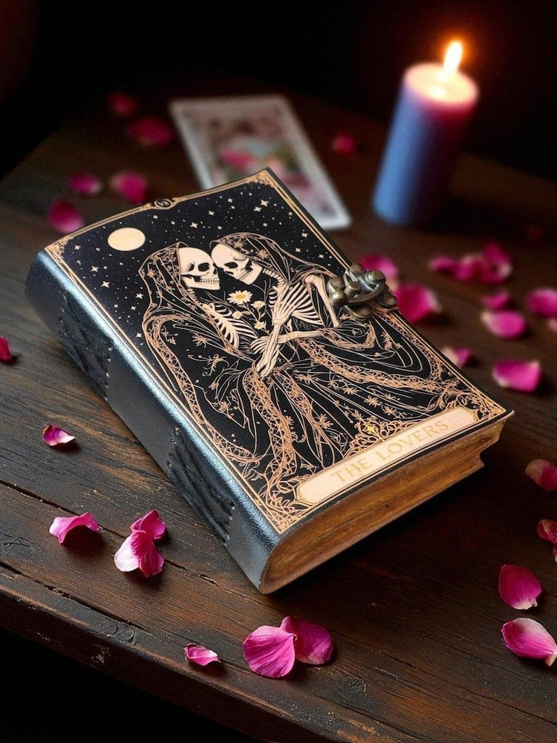 Book of Spells Leather Journal With Brass Lock