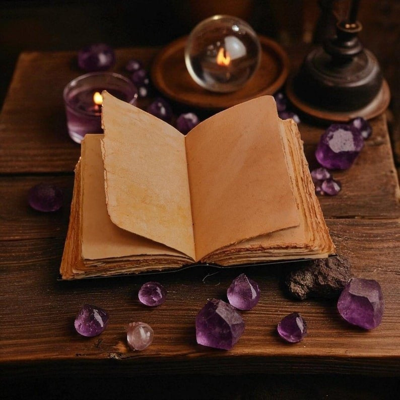 Book of Spells Leather Journal With Brass Lock