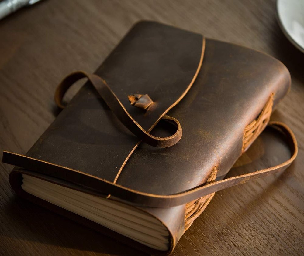 Antique Handmade Vintage Leather Journal