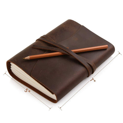 Antique Handmade Vintage Leather Journal