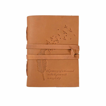 Leaf Embossed Leather Journal